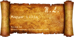 Magyar Lilla névjegykártya